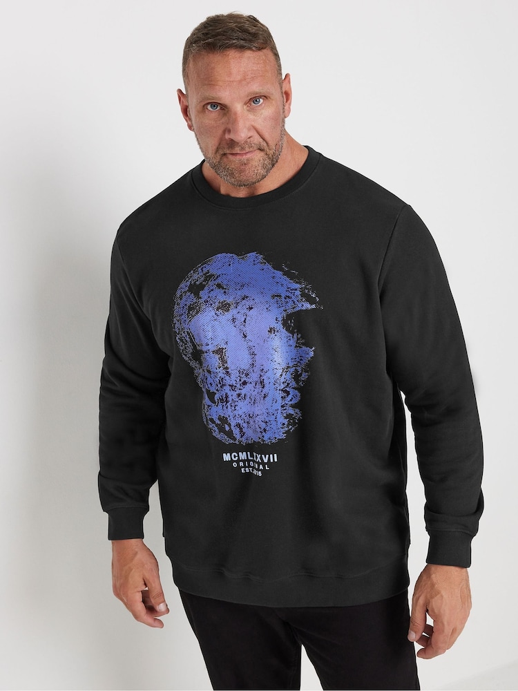 BadRhino Big & Tall Black Crewneck Sweatshirt - Image 1 of 3