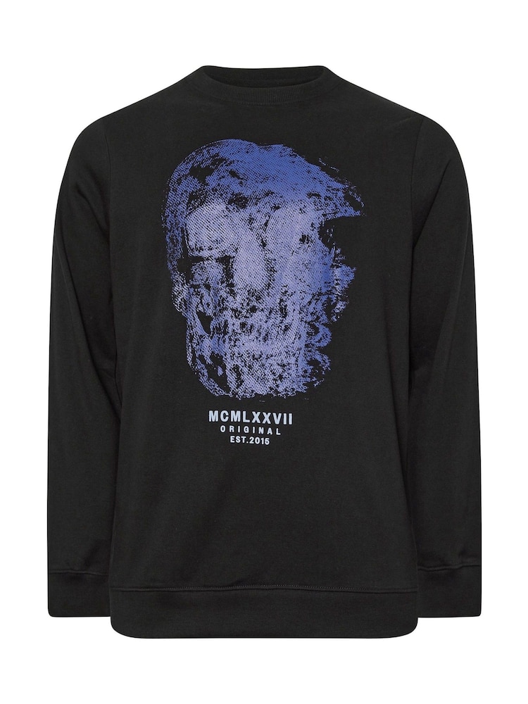 BadRhino Big & Tall Black Crewneck Sweatshirt - Image 2 of 3