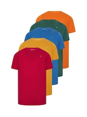 BadRhino Big & Tall Green Long 100% Cotton T-Shirts 5 Pack - Image 3 of 3