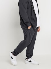 BadRhino Big & Tall Grey Dark Grey Diamond Zip Up Sweat Top - Image 3 of 5