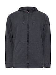 BadRhino Big & Tall Grey Dark Grey Diamond Zip Up Sweat Top - Image 4 of 5