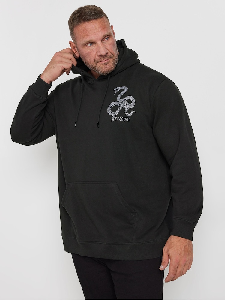 BadRhino Big & Tall Black Freedom Snake Hoodie - Image 2 of 5
