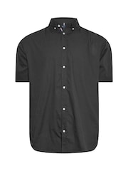 BadRhino Big & Tall Black Poplin Short Sleeve 100% Cotton Shirts 2 Pack - Image 3 of 4