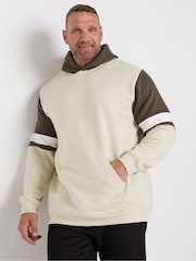 BadRhino Big & Tall Brown/Cream Cut and Sew Hoodie - Image 1 of 3