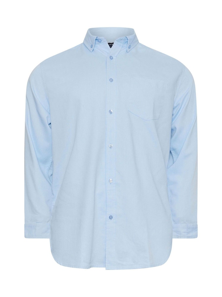 BadRhino Big & Tall Blue Long Sleeve Oxford Shirt - Image 2 of 3