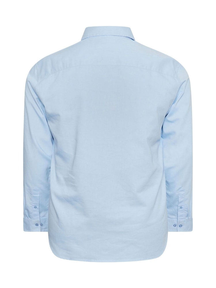 BadRhino Big & Tall Blue Long Sleeve Oxford Shirt - Image 3 of 3