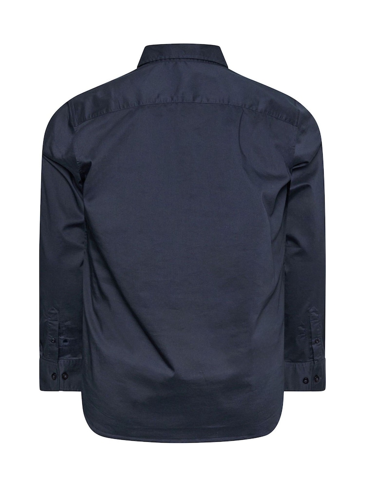 Marineblau/blau - Badrhino Big & Tall Langärmeliges Hem - Bild 6 von 6 Marineblau/blau - Badrhino Big & Tall Langärmeliges Hem - Bild 6 von 6
