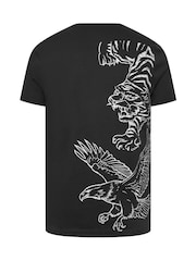 BadRhino Big & Tall Black 100% Cotton Tiger T-Shirt - Image 4 of 4