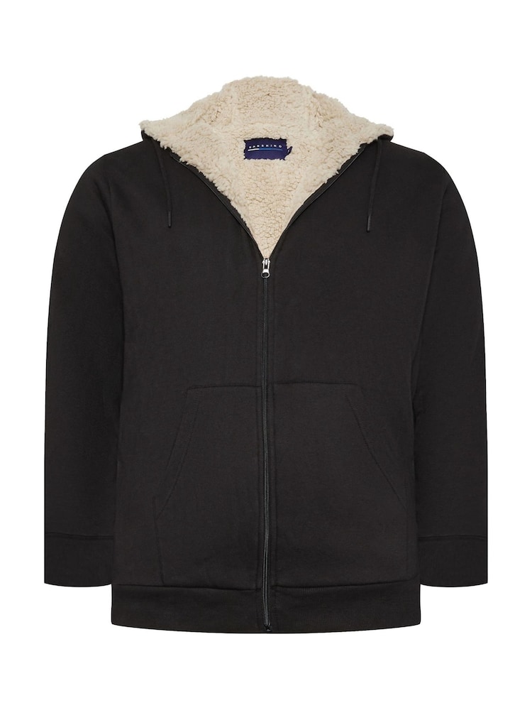 BadRhino Big & Tall Black Borg Lined Zip Through Jacket - Image 2 of 3