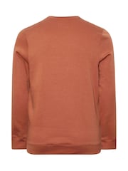 BadRhino Big & Tall Orange Authentic Crew Neck Sweatshirt - Image 3 of 3