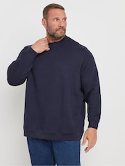 BadRhino Big & Tall Blue Chevron Crew Neck Sweatshirt - Image 1 of 3