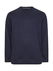 BadRhino Big & Tall Blue Chevron Crew Neck Sweatshirt - Image 2 of 3