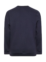 BadRhino Big & Tall Blue Chevron Crew Neck Sweatshirt - Image 3 of 3