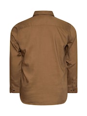 BadRhino Big & Tall Brown Long Sleeve Oxford Shirt - Image 3 of 3