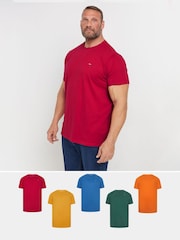 BadRhino Big & Tall Green 100% Cotton T-Shirts 5 Pack - Image 1 of 2