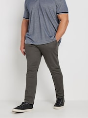 BadRhino Big & Tall Grey Chino Trousers - Image 1 of 4