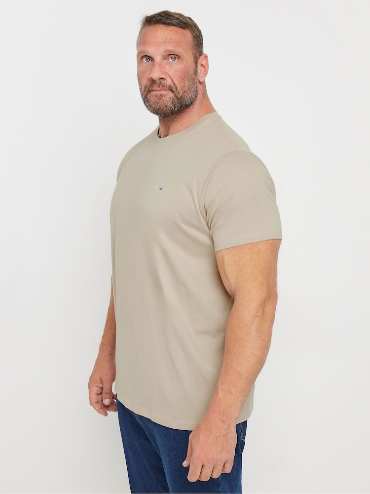 BadRhino Big & Tall White 100% Cotton T-Shirts 3 Pack - Image 2 of 6