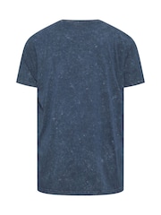 BadRhino Big & Tall Blue Acid Wash 100% Cotton Topgun T-Shirt - Image 3 of 3