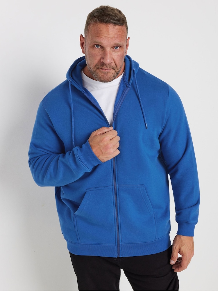 BadRhino Big & Tall Blue Blue Zip Up Jacket - Image 1 of 3