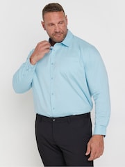 BadRhino Big & Tall Dark Navy Blue Long Sleeve Shirt - Image 1 of 3