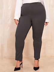 Friends Like These Grey Curve Pull On Bengaline Trousers - Image 2 of 4