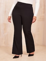 Friends Like These Black Sculpting Stretch Flared Trousers - Image 1 of 4