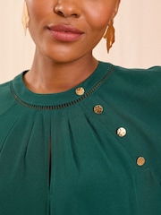 Love & Roses Green Blouse - Image 2 of 4