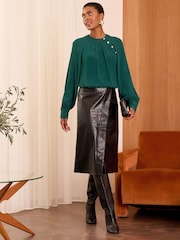Love & Roses Green Blouse - Image 3 of 4