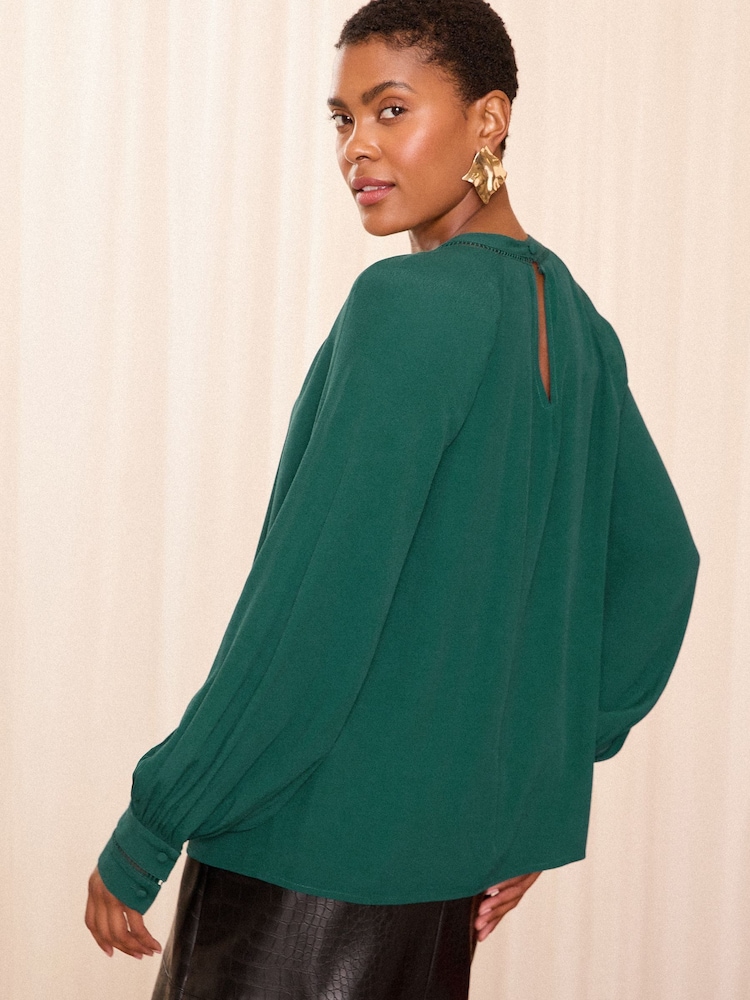 Love & Roses Green Blouse - Image 4 of 4