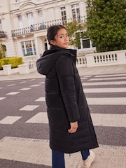 Lipsy Black Shower Resistant Soft Effect Fabric Midweight Padded Coat (5-16yrs) - Image 4 of 4