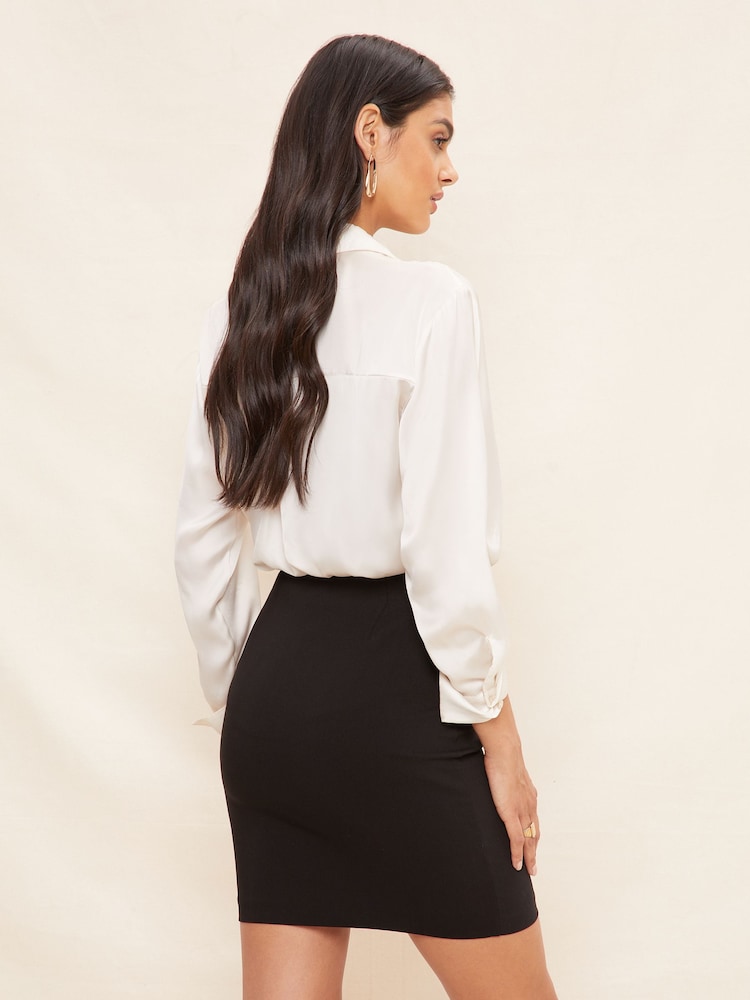 Friends Like These Black Sculpting Stretch Mini Skirt - Image 2 of 4