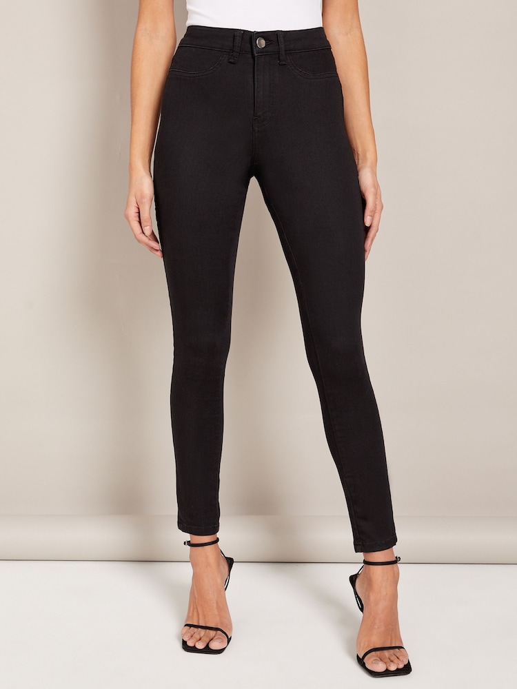 Friends Like These Black Petite High Waisted Jeggings - Image 1 of 4