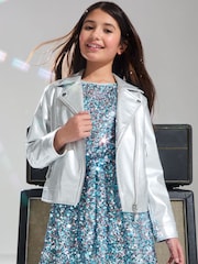 Lipsy Faux Leather Biker Jacket (5-16yrs) - صورة 1 من 4