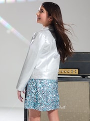Lipsy Faux Leather Biker Jacket (5-16yrs) - صورة 4 من 4