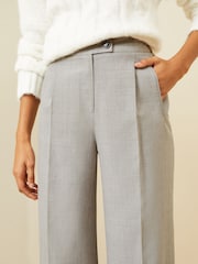 Love & Roses Grey Petite High Waist Wide Leg Tailored Trousers - Image 2 of 4