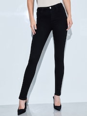 Lipsy Black Mid Rise Skinny Jeans - Image 1 of 11