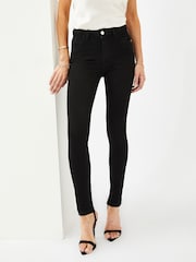Lipsy Black Mid Rise Skinny Jeans - Image 4 of 11