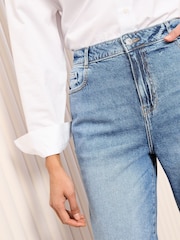 Синий, необработанные края   - Friends Like These Comfort Stretch Straight Leg Jeans - Image 3 of 5