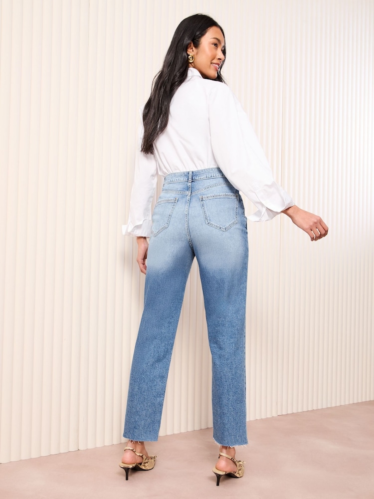 Fransensaum, Mittelblau - Friends Like These – komfortable Stretch-Jeans mit geradem Bein - Bild 5 von 5 Fransensaum, Mittelblau - Friends Like These – komfortable Stretch-Jeans mit geradem Bein - Bild 5 von 5