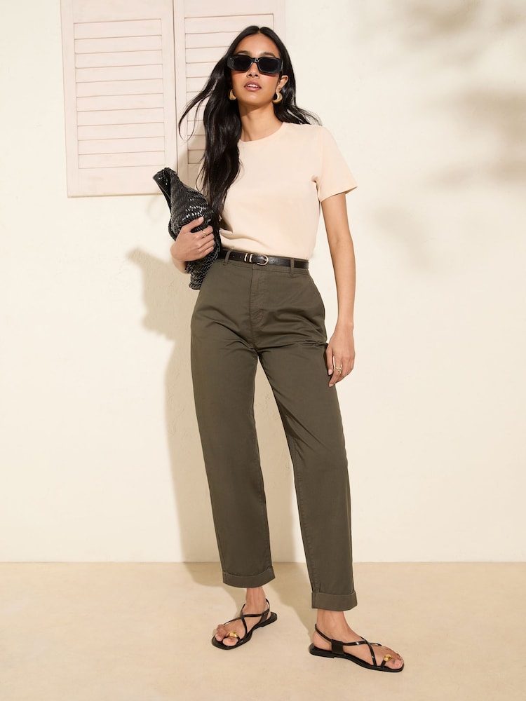 Friends Like These Khaki Green Slim Chino Trousers - Image 1 of 4
