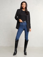 Lavado azul medio - Lipsy Alto Waist Sculpt Slim and Shape Skinny Jeans - Imagen 1 de 9