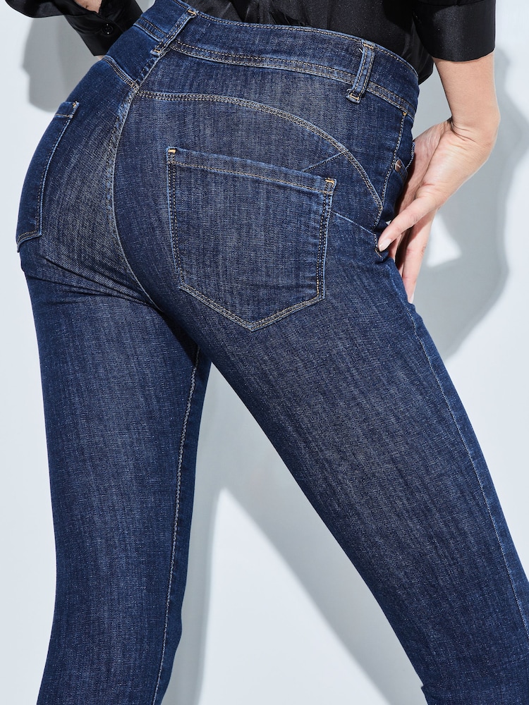 Lavado azul medio - Lipsy Alto Waist Sculpt Slim and Shape Skinny Jeans - Imagen 9 de 9