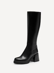 COACH Black Natasha Leather Boots - Image 3 of 6