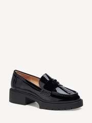 COACH Black Leah Patent Leather Loafers - Image 2 of 6
