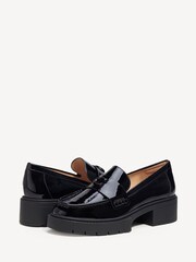 COACH Black Leah Patent Leather Loafers - Image 4 of 6