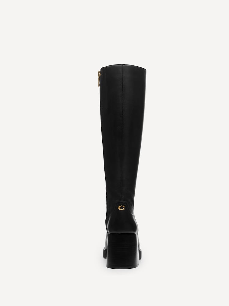 COACH Black Madeline Leather Boots - Image 4 of 6