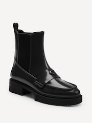 COACH Black Louisa Leather Boots - Image 2 of 5
