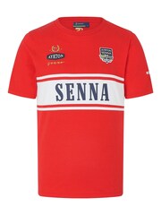 Fanatics Red F1 Ayrton Senna Legacy Patchwork T-Shirt - Image 2 of 3