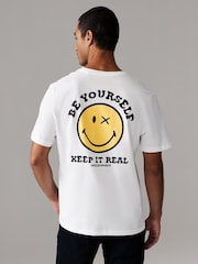 White Place 2 Be x Smiley Charity 100% Cotton T-Shirt - Image 1 of 8
