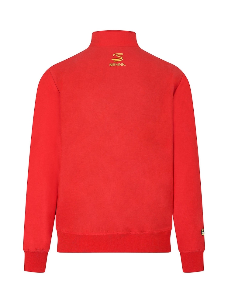 Fanatics Red F1 Ayrton Senna Legacy Patchwork Bomber Jacket - Image 2 of 3